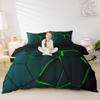 Loussiesd Green Honeycomb Geometric Duvet Cover Set, 3D Print, 135 x 200 cm, 2-Piece view 4
