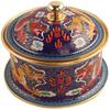YKMYXZ Traditional Chinese Copper Hot Pot with Handcrafted Cloisonné Enamel view 1