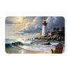 Ocean Lighthouse Sandy Beach Personalized Washable Indoor Doormat, 40 x 60 cm view 1