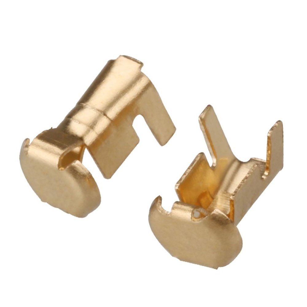 JEQGDLUI 20-Piece Automotive Brass Tyco Wiring Harness Connector Crimp Terminals, Fuse Holder Button Contacts DJ9007A G45