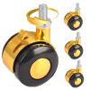SOKNKSTF 360° Swivel Casters with Brakes, Furniture Casters, 140 kg Total Capacity, 4-Pack, M10 Gold view 1