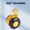 SOKNKSTF 360° Swivel Casters with Brakes, Furniture Casters, 140 kg Total Capacity, 4-Pack, M10 Gold view 2