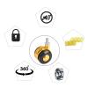 SOKNKSTF 360° Swivel Casters with Brakes, Furniture Casters, 140 kg Total Capacity, 4-Pack, M10 Gold view 3