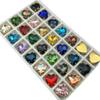 GUOZHAN Heart-Shaped Gold Prong-Set Rhinestones, 10–27 mm, Sew-On Crystal Appliques view 2