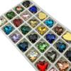 GUOZHAN Heart-Shaped Gold Prong-Set Rhinestones, 10–27 mm, Sew-On Crystal Appliques view 4