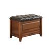SNLKCLRA Ottoman Shoe Rack Bench with Storage Drawer, Leather Stool, Size L view 1