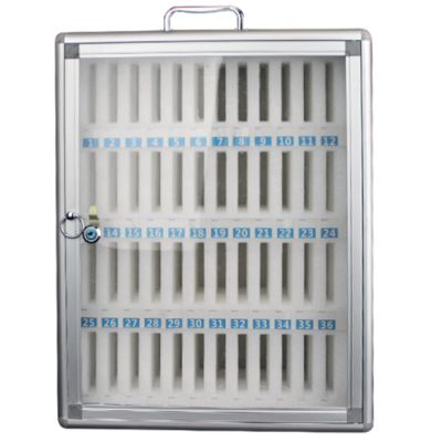 SBCGFY Cell Phone Locker, Wall-Mounted Storage Box with Security Lock for 48 Phones