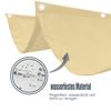 Retractable Wave Shade Sail, Adjustable UV Protection, Waterproof, Sand, 1.5 x 8.5 m view 3