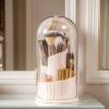 Makeup Brush Organizer, 360° Rotating Dustproof Container with Lid view 3