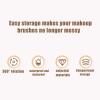 Makeup Brush Organizer, 360° Rotating Dustproof Container with Lid view 4