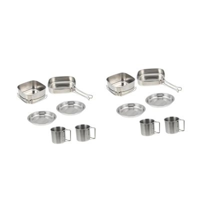 Toddmomy Stainless Steel Outdoor Camping Cookware Set