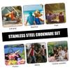 Toddmomy Stainless Steel Outdoor Camping Cookware Set view 4