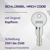 bayesen Replacement Key for Code Z610, Compatible with Thule, BMW, Audi, VW, Skoda, Ford, Volvo, MINI, SEAT, Roof Boxes, Bike Racks, Ski Racks, Roof Rails and Roof Racks view 3