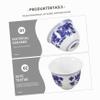 LAPYAPPE Blue and White Chinese Porcelain Teacup, 5 x 5 x 3.5 cm view 3
