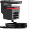 3-Outlet Power Strip with 3 USB Ports and Desk Clamp, 3680 W, Black view 1
