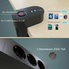 3-Outlet Power Strip with 3 USB Ports and Desk Clamp, 3680 W, Black view 2