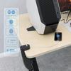 3-Outlet Power Strip with 3 USB Ports and Desk Clamp, 3680 W, Black view 4