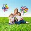 Set of 4 Colorful Flower-Shaped Wind Spinners view 2