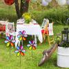 Set of 4 Colorful Flower-Shaped Wind Spinners view 3
