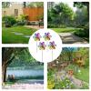 Set of 4 Colorful Flower-Shaped Wind Spinners view 4