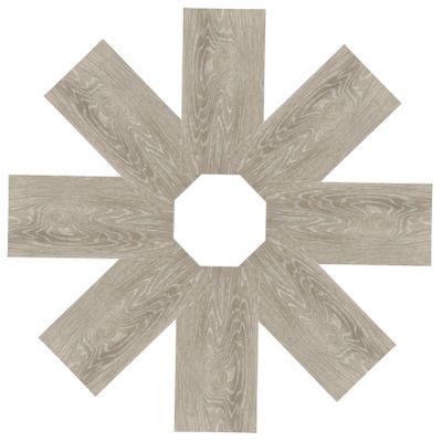 Self-Adhesive PVC Floor Stickers, 8 Pieces, Removable Retro Look