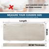 AQIGR Linen Seat Cushion Cover with Zipper, Black, 150 x 35 x 8 cm view 3