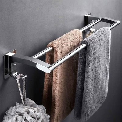 MYUYEE 24-Inch Stainless Steel Bathroom Towel Bar with Hooks