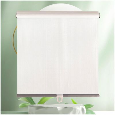 Sonakia Blackout Roller Shade, 99% Blackout, No-Drill Self-Rolling Window Blind, White, 68 x 200 cm (27 x 79 in)