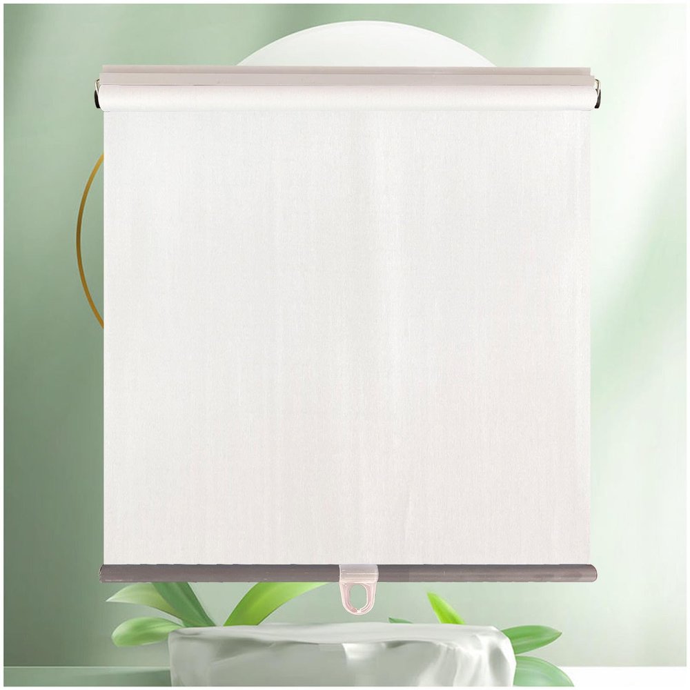 Sonakia Blackout Roller Shade, 99% Blackout, No-Drill Self-Rolling Window Blind, White, 68 x 200 cm (27 x 79 in)