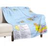 World Map Poster Flannel Fleece Blanket, 50 x 60 in view 4