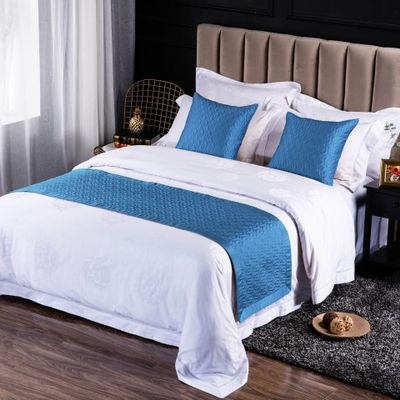 JANEMUA Quilted Bed Runner, Blue, 50 x 210 cm for 1.5 m Bed