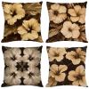 Outdoor Cushion Covers, Burnt Orange Floral, 45 x 45 cm, Set of 4 view 1