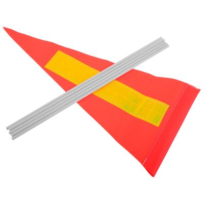 Mipcase Bicycle Flag for Increased Visibility, Tear-Resistant Warning Flag Compatible with Kids' Bicycles, Go-Karts and Trailers, Weather-Resistant Safety Flag for Outdoor Riding