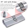 ZBORAVPIX Door Cylinder Barrel Lock, C-Grade Brass Lock Cylinder, 75 mm (37.5 + 37.5), 10 Keys view 4
