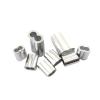Aluminum Wire Rope Crimp Sleeves, Figure-8 Double-Hole Ferrules, 2 mm view 1