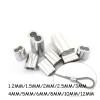 Aluminum Wire Rope Crimp Sleeves, Figure-8 Double-Hole Ferrules, 2 mm view 3
