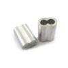 Aluminum Wire Rope Crimp Sleeves, Figure-8 Double-Hole Ferrules, 2 mm view 4