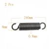 DQZRTUECA Small Double-Hook Extension Springs, Spring Steel, 0.8 x 8 x 240 mm, 2 pcs view 2
