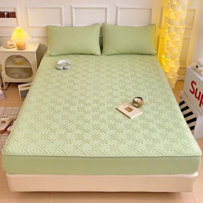 ZCXRYFL Cotton Quilted Fitted Sheet, Bohemian Style, Soft Microfiber, Green, 120 x 200 cm