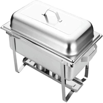 WOTZOV Stainless Steel Chafing Dish Set, Double Food Pan with Lid