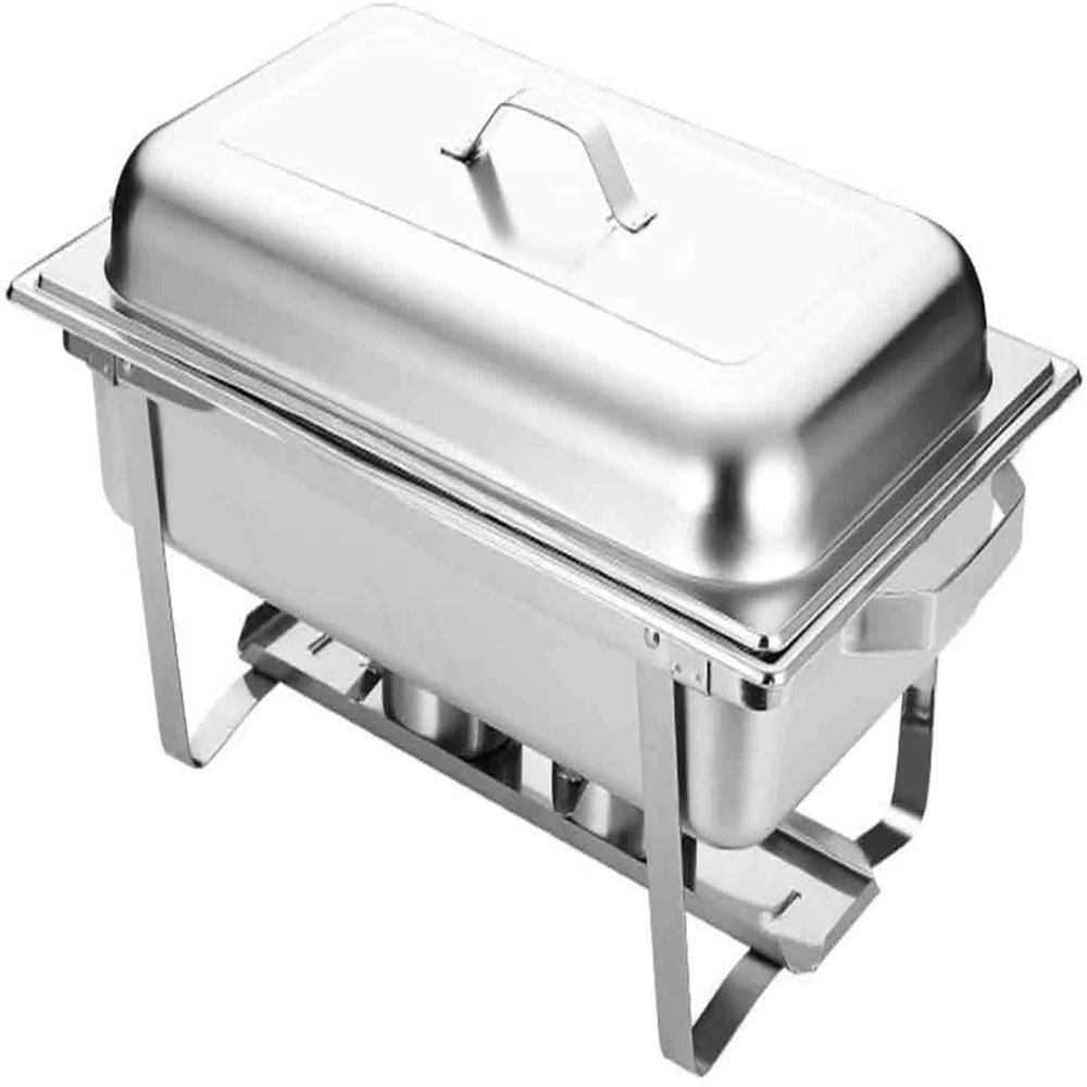 WOTZOV Stainless Steel Chafing Dish Set, Double Food Pan with Lid