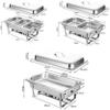 WOTZOV Stainless Steel Chafing Dish Set, Double Food Pan with Lid view 2