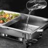 WOTZOV Stainless Steel Chafing Dish Set, Double Food Pan with Lid view 4