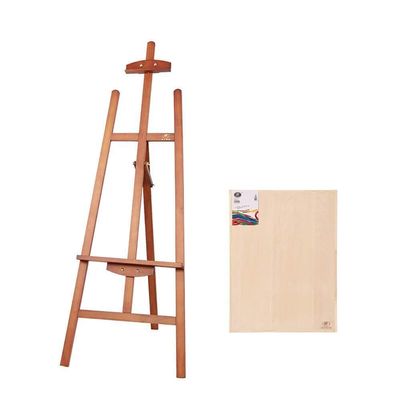 CONGRUI Easel for Painting and Presentations, Basswood, Adjustable Height and Legs, Drawing Board, Wedding and Field Use