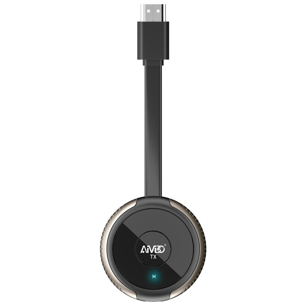 Wireless HDMI 4K/5.8G VGA & HDMI Dual-Screen Wireless Transmitter and Receiver, 165 ft Wireless Sender and Receiver for Laptop, TV Box, USB-C, or Camera to TV, Projector, or Monitor