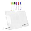 Uonlytech Transparent Acrylic Memo Board, 9-Piece Set with Whiteboard Markers and Magnetic Pins, Erasable Writing Boards for Home and Office view 1