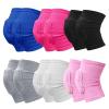 GCYEIDMA Sports Knee Pads, 2-Piece Set, Thick EVA Foam, Rose Red, L view 2