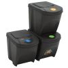 Pilipane Stackable Trash Bins, 3 pcs., Gray, 75 L, Polypropylene view 2