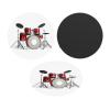 GSGCSBYMLG Round Acrylic Refrigerator Magnet with Printed Drum Set Design view 2