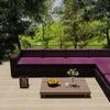 JORTUIO Outdoor Sofa Seat Cushion Cover, Zippered, Purple, 50 x 45 x 10 cm, 1 pc view 2